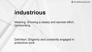 industrious Meaning
