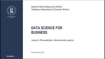 Lecture 6. Personalization. Recommender systems