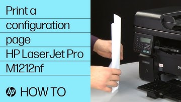 Printing a Configuration Page | HP LaserJet Pro M1212nf | HP
