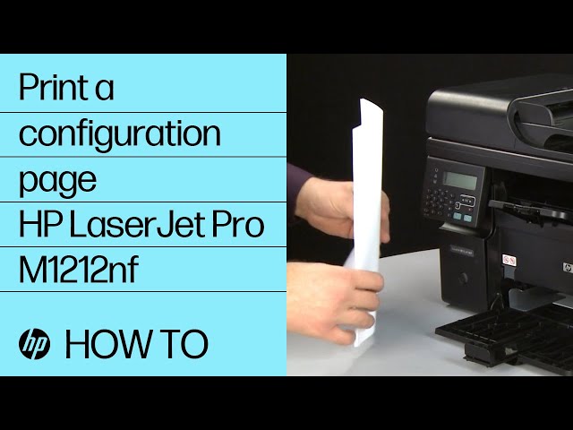 Printing a Configuration Page | HP LaserJet Pro M1212nf | HP - YouTube
