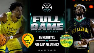 Patrioti Levice v Petrolina AEK Larnaca | Full Basketball Game | Basketball Champions League 2023