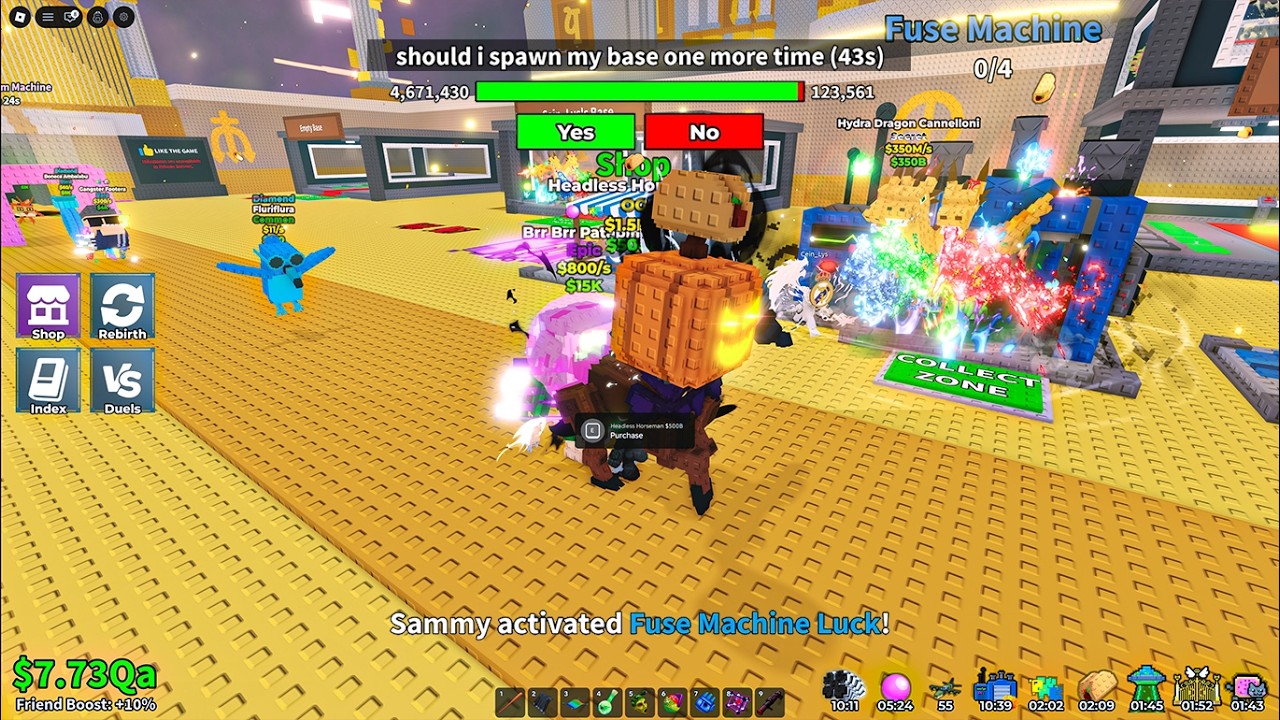 i got Headless Horseman in Admin Abuse + New Celestial Pegasus Secret Brainrot - Steal a brainrot