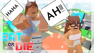 ♡︎|PLAYING EAT OR DIE! My FIRST Time being the CHUB!( Roblox)