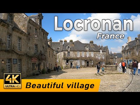 Locronan, France - The granite Renaissance village | Walking Tour 4k | Bretagne