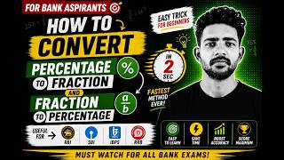 🧠 Master Percentage to Fraction in One Shot | Banking Maths for Beginners