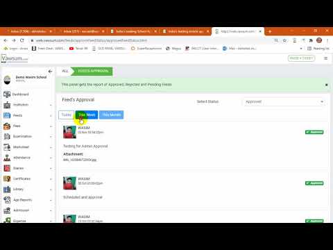 How Admin can Approve Feeds from Web Admin Panel ?