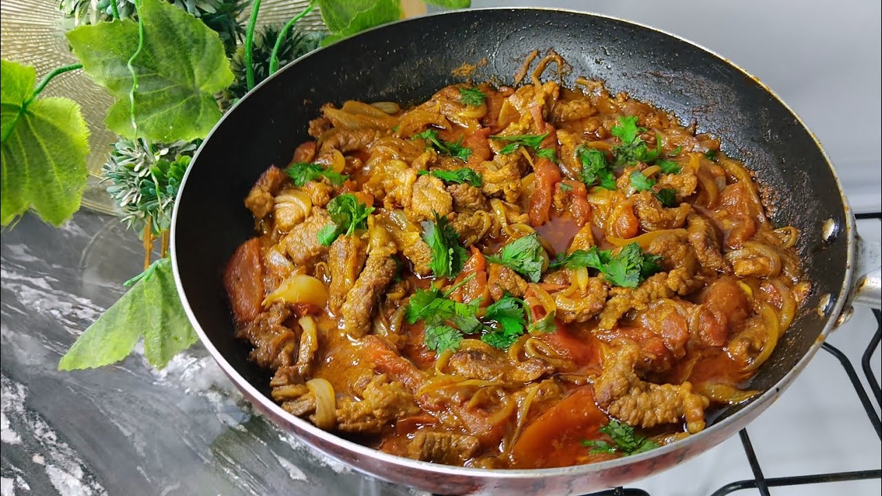 عندكم تكملو اللحم قبل ماجربوه بطريقتي 👌لحم مقلي بالبصل طايب زبدة فقط فالمقلة 💥