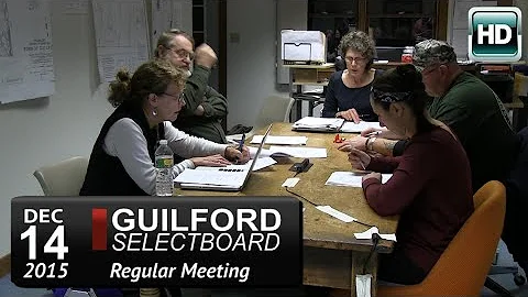 Guilford Selectboard Mtg 12/14/15