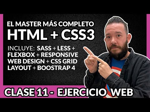 EJERCICIO creación de una 👉 PÁGINA WEB simple en 🚀 HTML CSS - Clase 11 - MASTER en HTML y CSS 2020