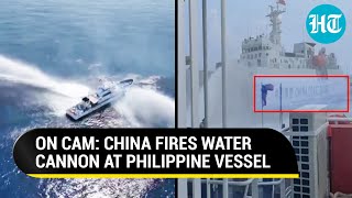 China Fires Water Cannons At Philippines Coast Guard Vessel In South China Sea | Watch