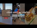 CLEAN WITH ME AND MY LITTLE HELPER -  DECLUTTER - MEAL PREP -VLOG 2