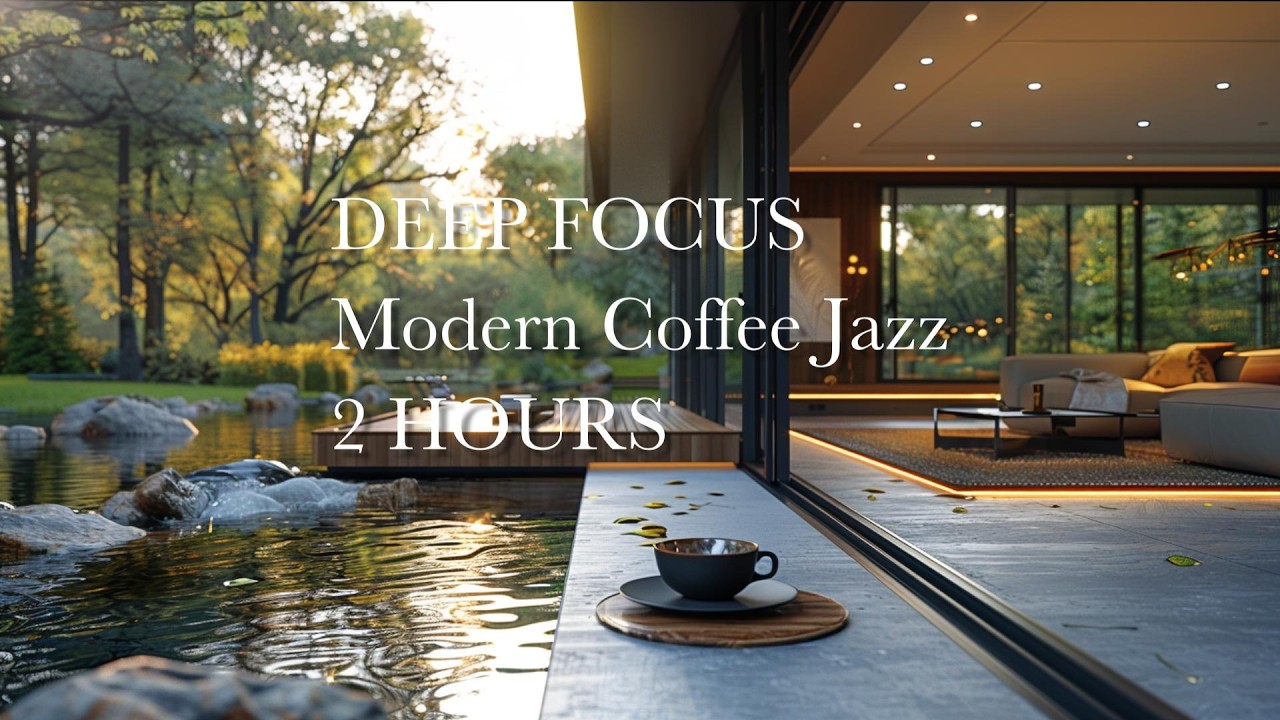Calm Focus Coffee Jazz ☕ Modern Piano & Soft Jazz for Stress Relief & Deep Work