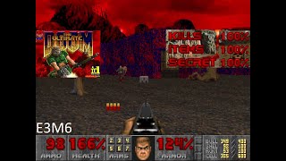 The Ultimate Doom E3M6 Ultra Violence 100% Walkthrough with commentary