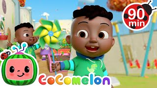 windy day at the playground pinwheel song for kids fun outdoor nursery rhymes cocomelon