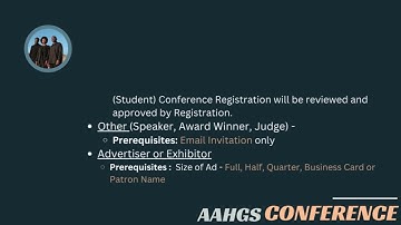 AAHGS Conference Training Series Registration 1