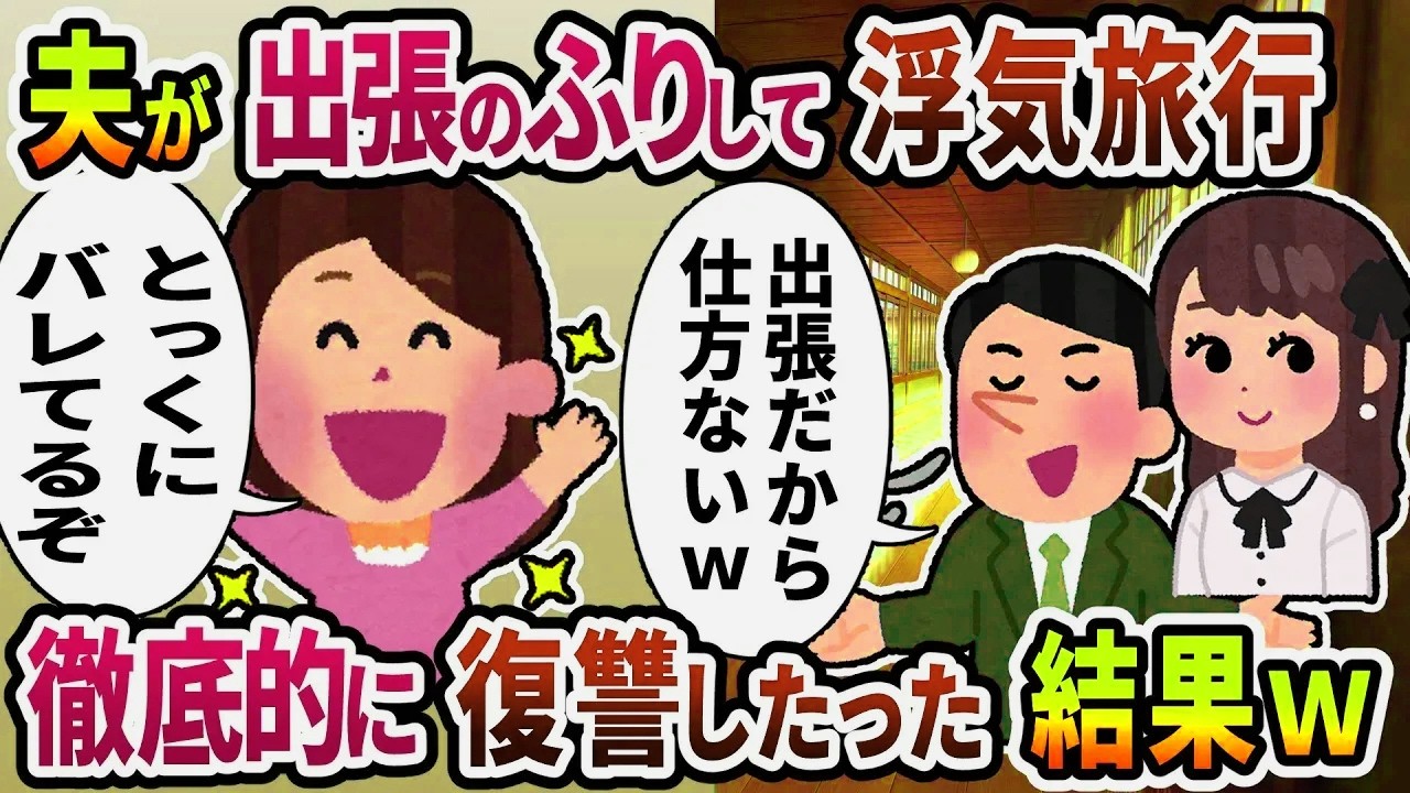 夫が出張を装って浮気→復讐してみたw【2chリフレ...