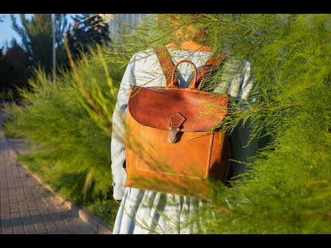 How to Make Easy Handmade Leather Backpack Free Tutorial - Kolay Bir Deri Sırt Çantası Nasıl Yapılır