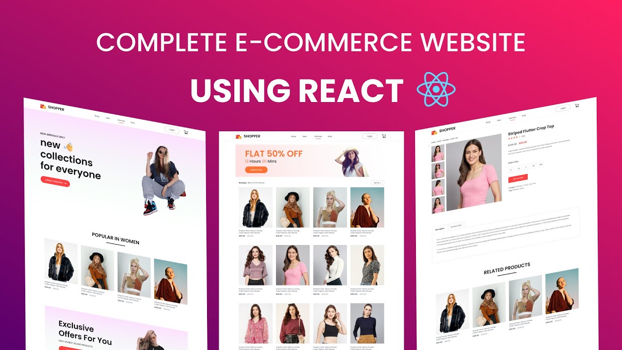 How To Create Complete Ecommerce Website Using React JS Step by Step Tutorial 2023