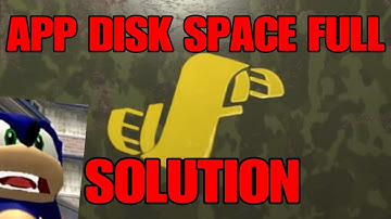 HOW TO FIX "APP DISK SPACE FULL" ERROR IN SHAREFACTORY!