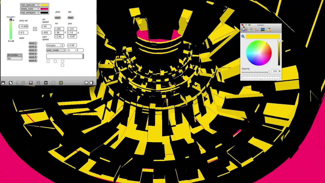 VJ jam session in max msp/jitter - YouTube
