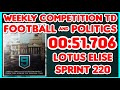 Asphalt 9 - Weekly Competition - FOOTBALL & POLITICS Touchdrive Top 10% with Lotus Elise Sprint 220 image