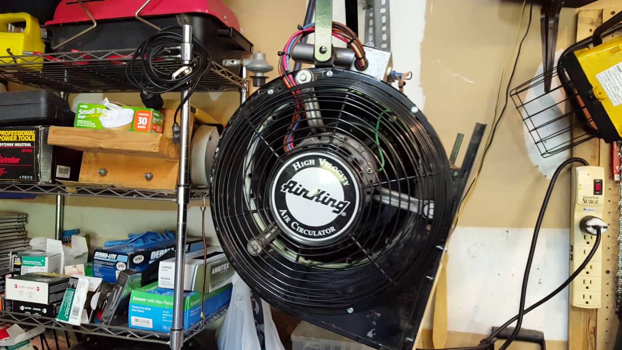 Furnace Fan Converted Into An Adjustable Garage Fan Youtube