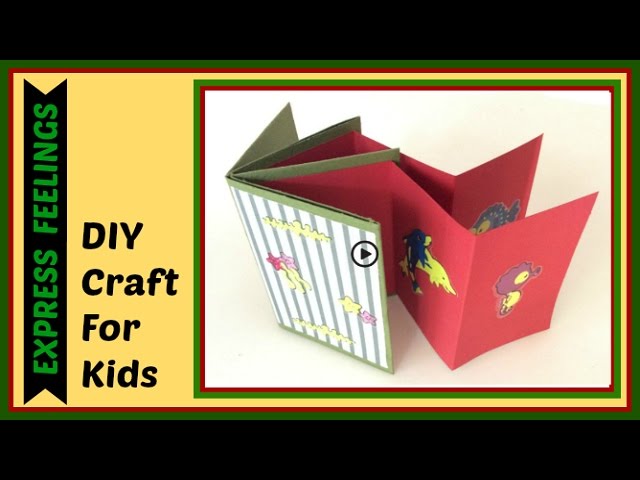 DIY- Craft for kids/How to make- Mini scrapbook photo album /DIY scrapbook  tutorial 