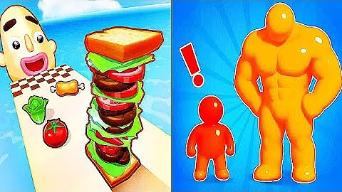 Sandwich Runner VS Tall Man Run - All Level Gameplay Android iOS Ep1