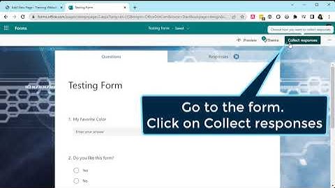 Embedding a Microsoft Form