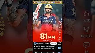 RCB domination and gt lose the match 3 reason #short