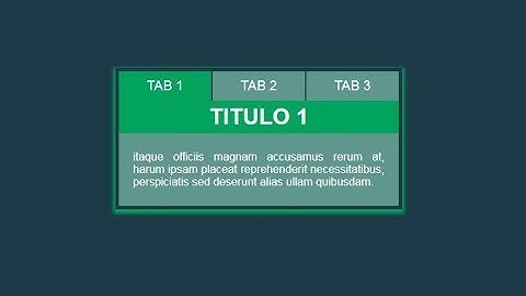 TABS | HTML5 CSS3 JQUERY