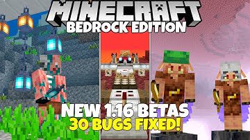 New 1.16 Bedrock Edition Betas, 30+ Bugs FIXED, Parity, And New Features! Minecraft Nether Update
