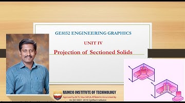GE8152 Engineering Graphics -Section of Solids- Square Pyramid | Cutting Plane Inclined to HP |