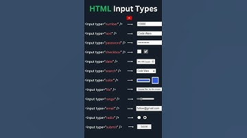 Input types in html | html tags | all html tags list | input tag in html | #mRcodding | #shorts