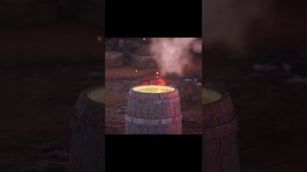 A burning barrel, created without 