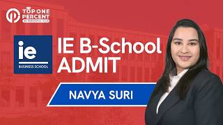 Download lagu Top One Percent MBA Admissions Review | Navya Suri Admitted to IE Business School