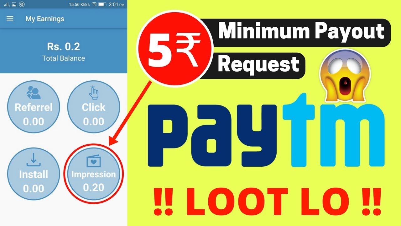 EARN PAYTM WALLET CASH FREE - 5₹ MINIMUM PAYOUT | LOOT LO Offer