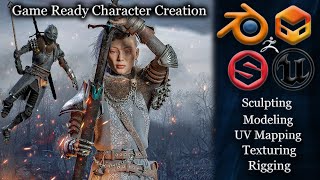Blender - Character modeling for game - Creation Process Final Part