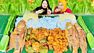 NIKMAT‼️IKAN NILA GORENG,JENGKOL CABE GENDOT BUMBU GONGSO &amp; KENTANG BALADO‼️MUKBANG INDONESIA 