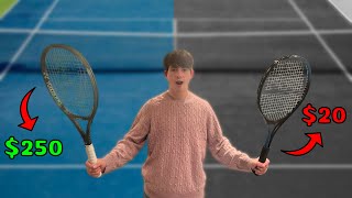 CHEAP vs EXPENSIVE Tennis Racket (Play Test)