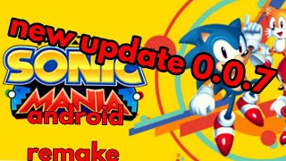 Sonic mania android remake NEW Update (made by brondon team)