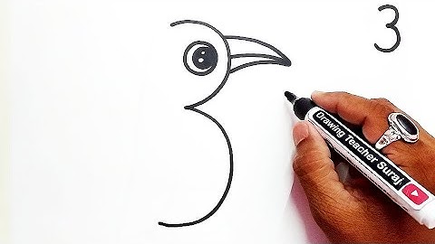 Easiest Penguin Drawing Ever On YouTube From Number 3