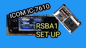 ICOM IC-7610 , RSBA1 QUICK USB CONNECTION , REMOTE SOFTWARE-NEW FIRMWARE 2023