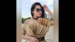 How To Make No Sew Paper Dress | Tutorial | Upcycling used paperbags | Trashion