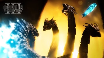 Godzilla and Mothra vs King Ghidorah | Stop Motion Short