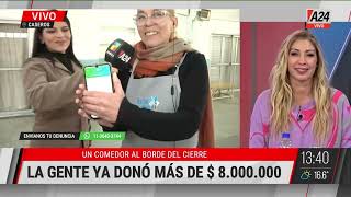 Caseros un comedor recibió 8 millones de donaciones en vivo