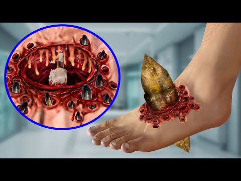 ASMR Treat severe leg wounds & Remove parasitic leeches 