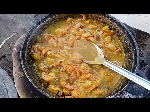 Making Curried Shrimp & Dumplings On The Fireside. Saturday In Our House.