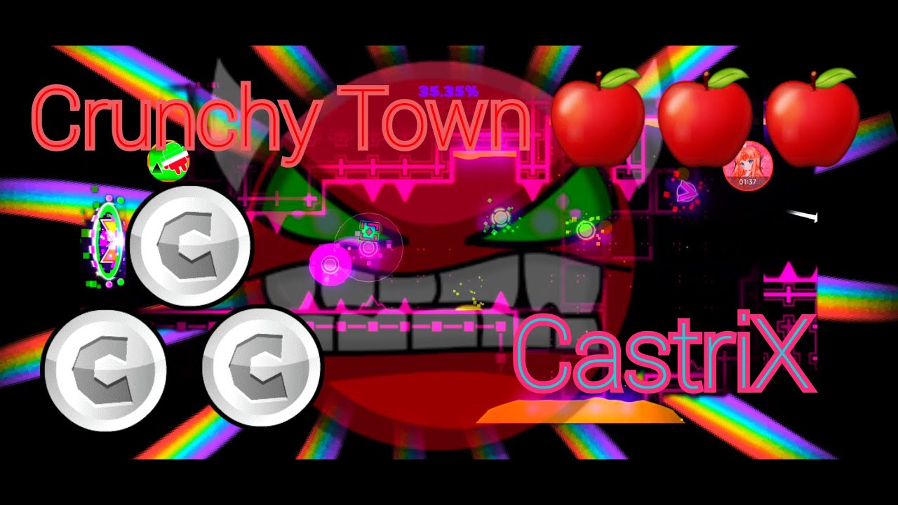 El demon de las Manzanas 🍎🍎🍎 Crunchy Town By CastriX 100% (Hard Demon ...