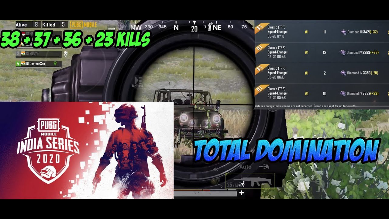 PMIS 2020 in game qualifiers total domination | pubg mobile